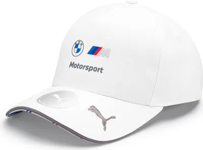 Produktbild von BMW Motorsport Cap "Teamline", Offizieller Fanartikel, Weiße Cap mit BMW M Motorsport Logo, Gesticktem Puma Logo & Kontraststreifen, Verstellbar