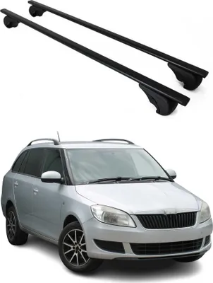 Produktbild von Dachträger Grundtäger für Skoda Fabia mk2 2007-2014 75kg Metall Schwarz 2 tlg