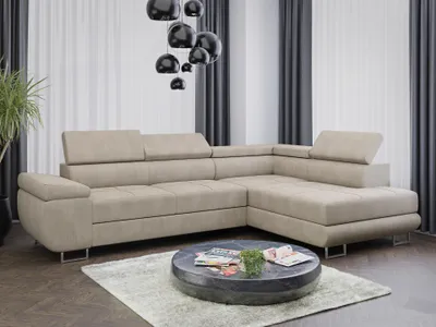 Produktbild von Sofa Couchgarnitur Sofagarnitur ALMA L mit Schlaffunktion und Bettkasten Wohnlandschaft Couch Polsterecke Eckcouch Polstergarnitur 15 Farben