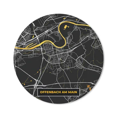Produktbild von MuchoWow® Mauspad Mousepad Offenbach am Main - Stadtplan - Gold - Karte - Deutschland 50x50 cm - Mousepads - Maus Mat - Pad - Mausunterlage - Vinyl