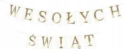 Produktbild von FROHE WEIHNACHTEN Banner, Gold, 1 Set