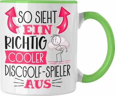 Produktbild von Trendation - So Sieht Ein Richtig Cooler Discgolf-Spieler Aus Geschenk Tasse Lustiger Spruch Geschenkidee (Grün)