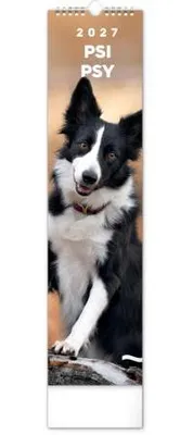 Image de NOTIQUE : Calendrier mural "Chiens" pour 2027, dimensions 12 x 48 cm