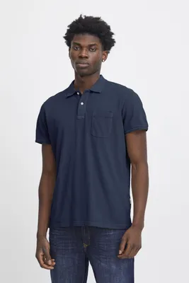 Image de Blend He BHPolo : Polo pour hommes, chemise avec col rabattu, poche poitrine, boutons, 100% coton, coupe classique