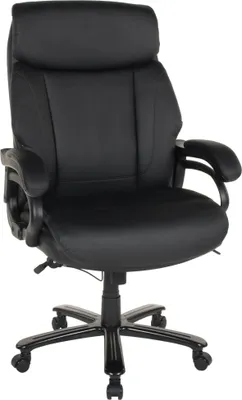 Produktbild von Chefsessel ENNIO, Schwarz, Kunstleder, Wippmechanik, Taschenfederkern, 180 kg