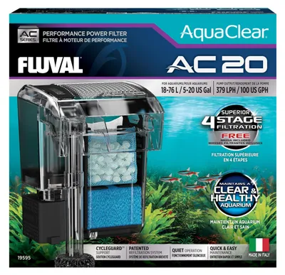 Immagine prodotto di Fluval AquaClear AC20 Filtro ad alta potenza, 18-76 l