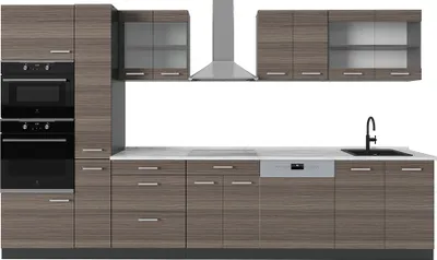 Produktbild von Küchenzeile Vicco R-Line Edelgrau/Anthrazit 350 cm , AP Marmor, Model 53479
