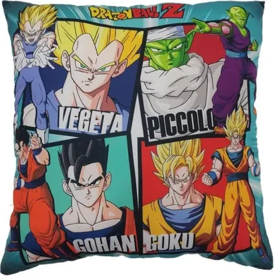 Obrázek produktu pro Oboustranný polštář - čtvercový - DRAGON BALL Z - mikrovlákno - 40 x 40 cm