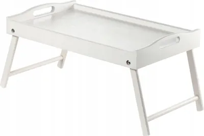 Image de Plateau petit-déjeuner - Plateau de lit/table pour ordinateur portable - Pour le petit-déjeuner et l'ordinateur portable au lit - Blanc
