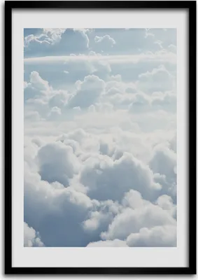 Produktbild von Bild - Bilderrahmen - 50 cm x 70 cm - MDF - Rahmen - Wandkunst Flug über die Wolken