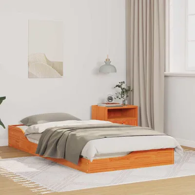 Immagine prodotto di Maison Exclusive - Struttura letto marrone cera 75 x 190 cm Legno di pino massiccio