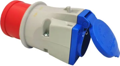 Obrázok produktu pre Sieťová zástrčka Tarel 16A/400V 3P+N+Z na zásuvkový adaptér 16A/250V 2P+Z IP44