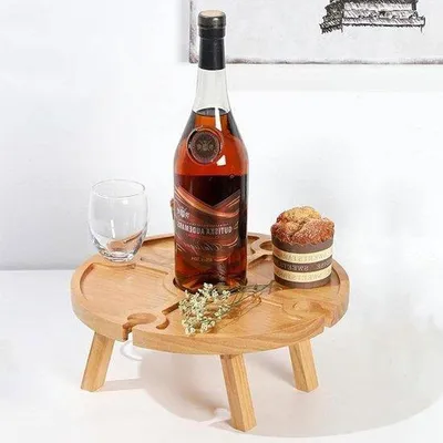 Produktbild von Famanu Mini-Picknicktisch Klappbar - Hochwertiges Holz, Praktisch für Garten und Camping