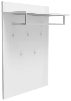 Produktbild von Garderobenpaneel DALTON, modernes Design, 80x99 cm, Mattweiß, aus MDF, für den Eingangsbereich