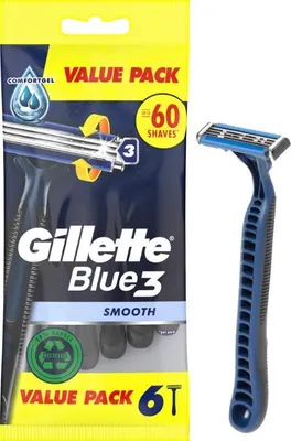 Produktbild von GILLETTE Blue3 Einwegrasierer Smooth 6er