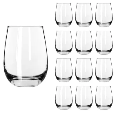 Immagine prodotto di LIBBEY 70264 Bicchiere da vino/bicchiere universale "STEMLESS" , 451 ml, set di 12 bicchieri