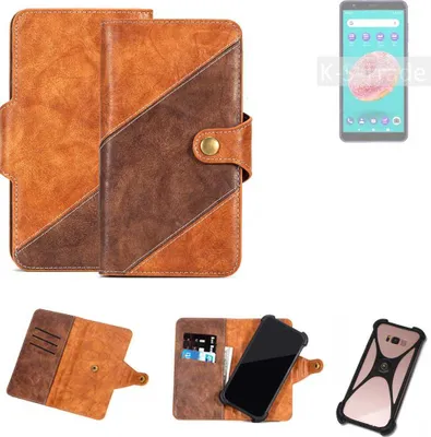 Produktbild von K-S-Trade Handyhülle Schutzhülle Bookstyle Case Wallet-Case kompatibel mit ZTE Blade A3Y Cover Klapphülle Kantenschutz Smartphone dunkelbraun braun