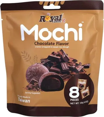 Zdjęcie produktu dla Czekolada Royal Family Mochi z kremowym nadzieniem pakowana pojedynczo 120 g
