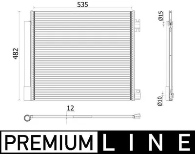 Produktbild von MAHLE AC 944 000P Kondensator Klimaanlage Klimakondensator für NISSAN Qashqai II (J11, J11) +Trockner
