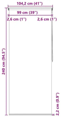 Obrázok produktu pre vidaXL Sprchová roleta 100x240 cm Hviezdicový vzor