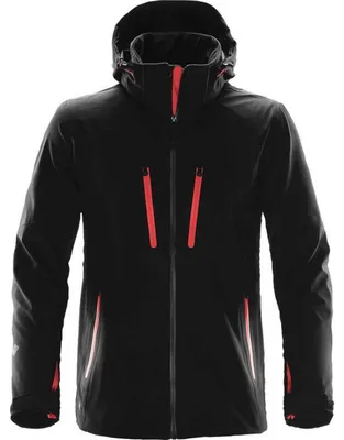 Produktbild von Stormtech - "Patrol" Softshelljacke für Herren FK3199 (XXL) (Schwarz/Leuchtend Rot)