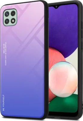 Produktbild von Cadorabo Hülle für Samsung Galaxy A22 5G Schutz Hülle in Schwarz Handyhülle TPU Etui Cover Case Tempered Glas