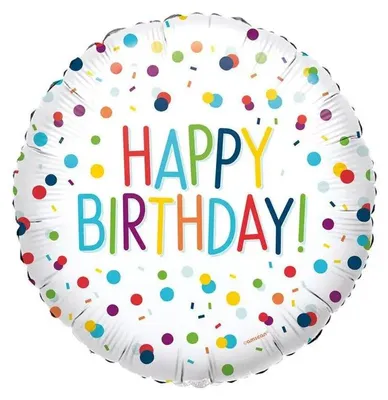 Immagine prodotto di Palloncini in foil coriandoli Happy Birthday