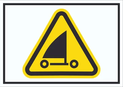 Produktbild von Schild Warnung Strandsegler Symbol A6 (105x148mm)