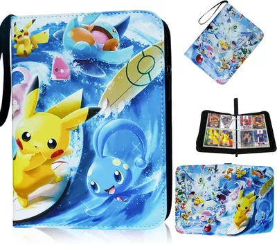 Image de Album de cartes à collectionner, album à 4 pochettes, 50 pochettes pour 400 cartes, album de collection de dessins animés et d'anime avec fermeture à glissière