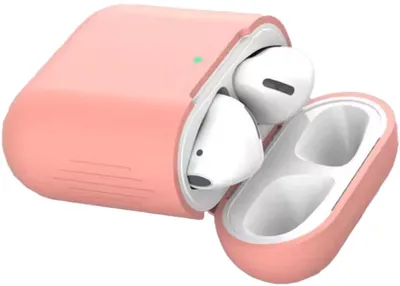 Image de Étui en silicone rose compatible avec les AirPods 1 et 2 – Étui en silicone – Étui pour AirPods – Rose – Coque de protection pour AirPods – CHPN
