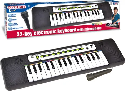 Produktbild von Bontempi Keyboard für Kinder 32 Tasten mit Mikrofon 47 x 13,5 x 4 cm