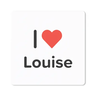 Produktbild von MuchoWow® Mauspad Mousepad Ich liebe - Louise - Mädchen 30x30 cm - Mousepads - Maus Mat - Pad - Mausunterlage - Gaming