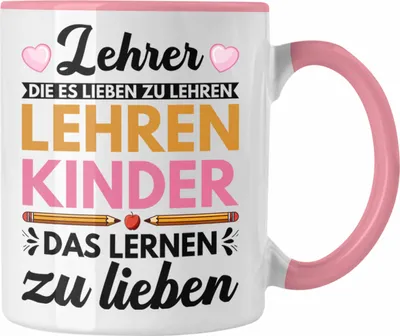 Produktbild von Trendation - Lehrer Abschiedsgeschenk Lehrerin Geschenk Tasse zum Abschied Klassenlehrerin Danke Geschenkidee (Rosa)