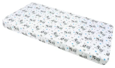 Produktbild von Spannbettlaken für Kinderbett, Spannbettuch, 60x120cm, Baumwolle, Teddybär