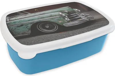 Produktbild von KitchenYeah® Lunchbox Brotzeit Brotdose 17x11 cm Auto - Oldtimer - Stoßstange Kinder Brotzeitdose - Lunch - Kunststoff  - Brotbüchse - Sandwichbox - Lunchbox für Kinder