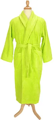 Immagine prodotto di A&R 025.50 | Accappatoio da uomo con collo a scialle /  Oeko-Tex - Colore: Verde lime - Taglia: S/M