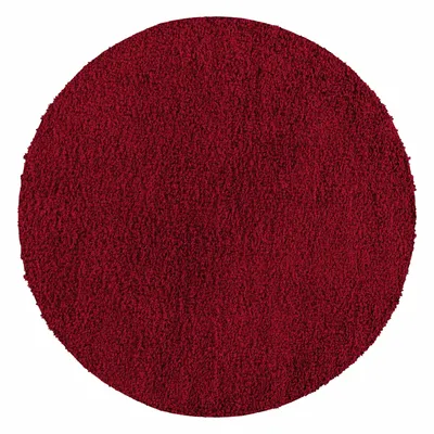 Produktbild von Teppium Hochflor Teppich Uni Einfarbig Modern Shaggy Teppich Wohnzimmer Flauschig Weich Preishammer, Grösse: 80 cm Rund