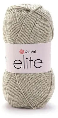 Produktbild von YarnArt Elite 848 Acrylgarn 100g/300m Kühlbeige – weich & leicht für Decken und Amigurumi