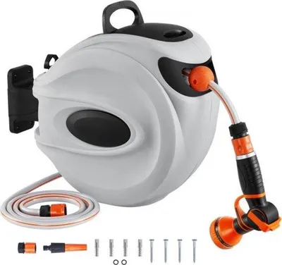 Produktbild von Gartenschlauchreiniger - Wandschlauchbox - Sprinklerkopf mit 9 Patronen - Gartenschlauchreiniger - 20x12mm