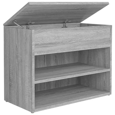 Zdjęcie produktu dla vidaXL Ławka pod buty szara Sonoma 60x30x45 cm Materiał drewnopochodny
