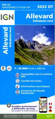 Obrázok produktu pre Allevard Belledon Nord 1:25 000