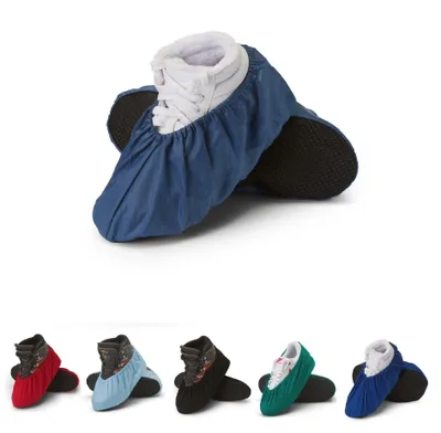 Productafbeelding van Scovvii Premium Overschoenen | Maat 37-42 | Antislip | Blauw met streepje | Wasbaar | Schoenovertrek | Schoenhoesjes