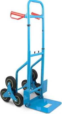 Immagine prodotto di Carrello per scale, carrello per sacchi, scala, carrello combinato per scale e sacchi, portata 200 kg, scala a pioli, carrello impilabile, pieghevole, pneumatici solidi