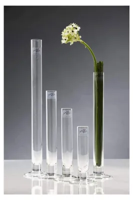 Produktbild von Reagenzglas, Glasvase mit Fuß, 15 cm, Ø 3 cm, rund, klar