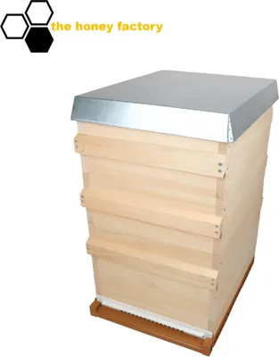 Produktbild von Dadant 10 US Bienenbeute SET Holz "SYSTEMBEUTE" Imkerei_NICOT Boden mit Fütterer