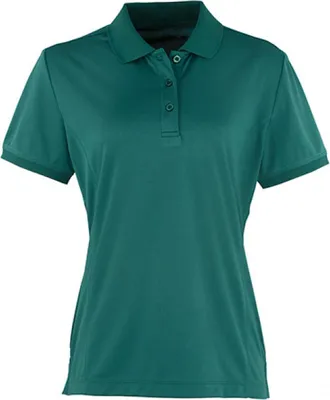 Produktbild von Premier Workwear PR616 | Damen Coolchecker Piqué Polo / ® - Farbe: Bottle (ca. Pantone 560) - Größe: L