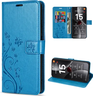 Produktbild von Hülle für Xiaomi 15 Ultra Handy Tasche Handyhülle Wallet Case Flip Cover in Blau