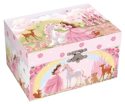 Obrázok produktu pre Harlekijn Šperkovnica s hudobnou skrinkou Jednorožec a princezná pre deti