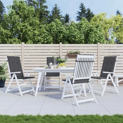 Produktbild von vidaXL Polštáře na zahradní židle s vysokým opěradlem 4 ks. Antracit 120x50x3 cm