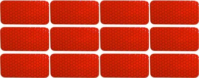 Produktbild von Reflektor Sticker Aufkleber, 12 Stück 60 x 30 mm viele Farben(rot (RA2))